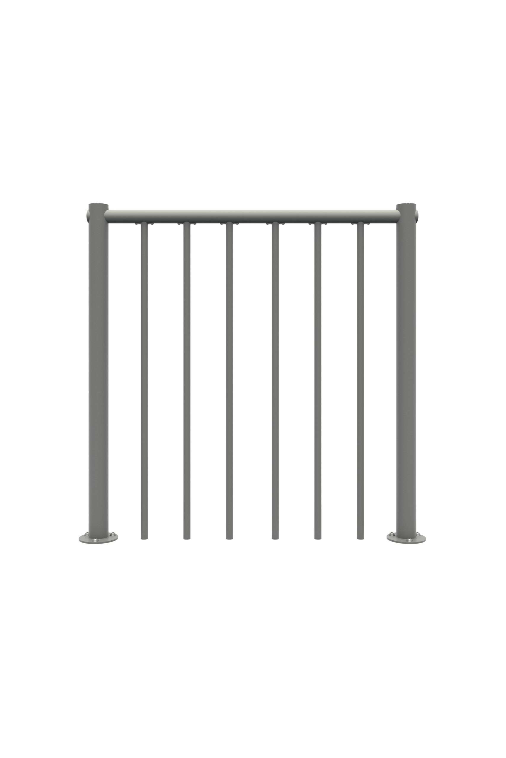 Bruestungsgelaender_Staebe_PVC_grau-1-scaled Räcke för parapeten med vertikala stänger och PVC-räcke - Bild 1