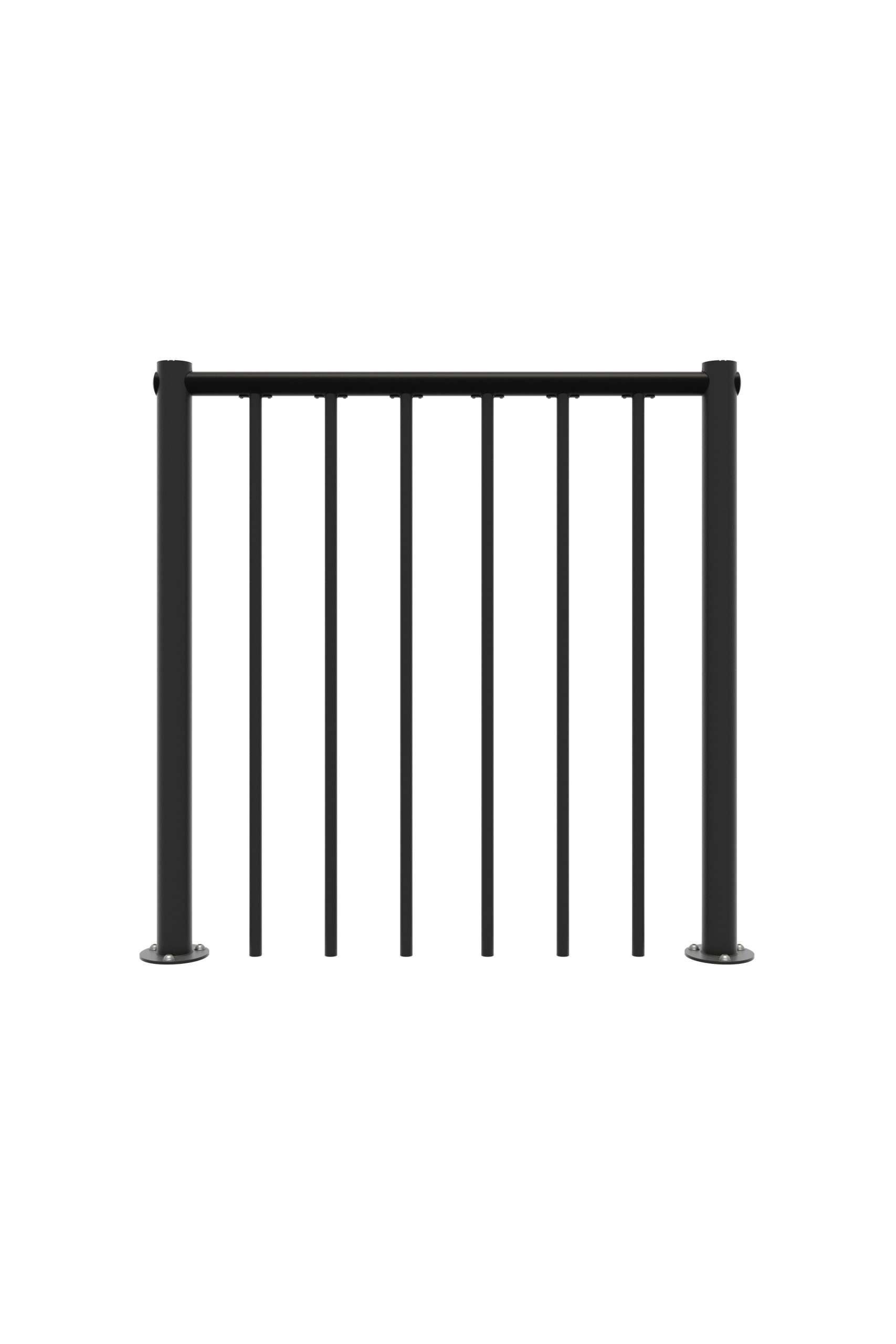 Bruestungsgelaender_Staebe_PVC_schwarz_1 Balustraderäcke för Rondo Zink Color - Bild 1