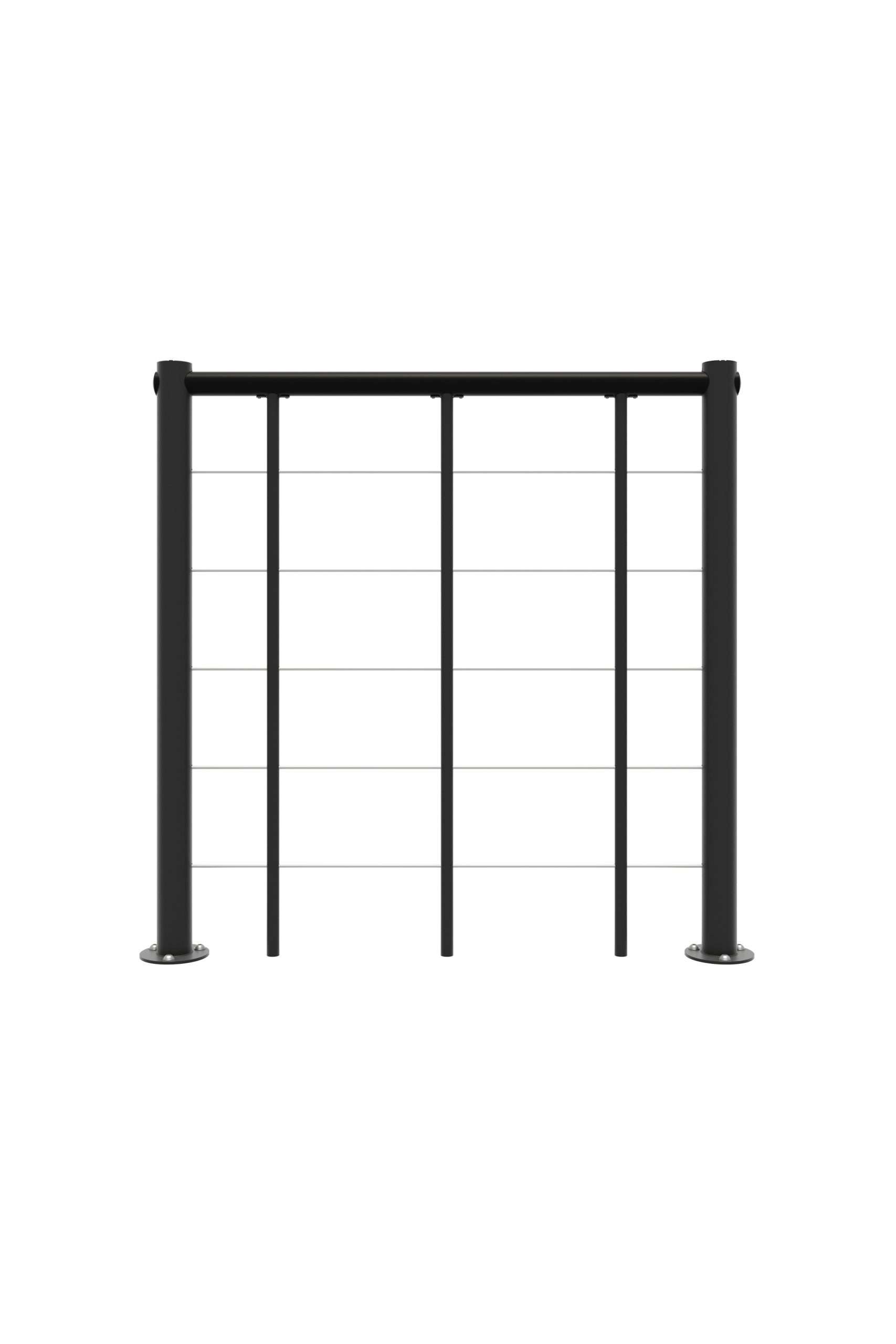 Bruestungsgelaender_Untergurte_PVC_schwarz Balustraderäcke för Spino Zink Color - Bild 1